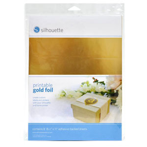 실루엣 인쇄 가능한 골드 호일 스티커 라벨 Silhouette Printable Gold Foil